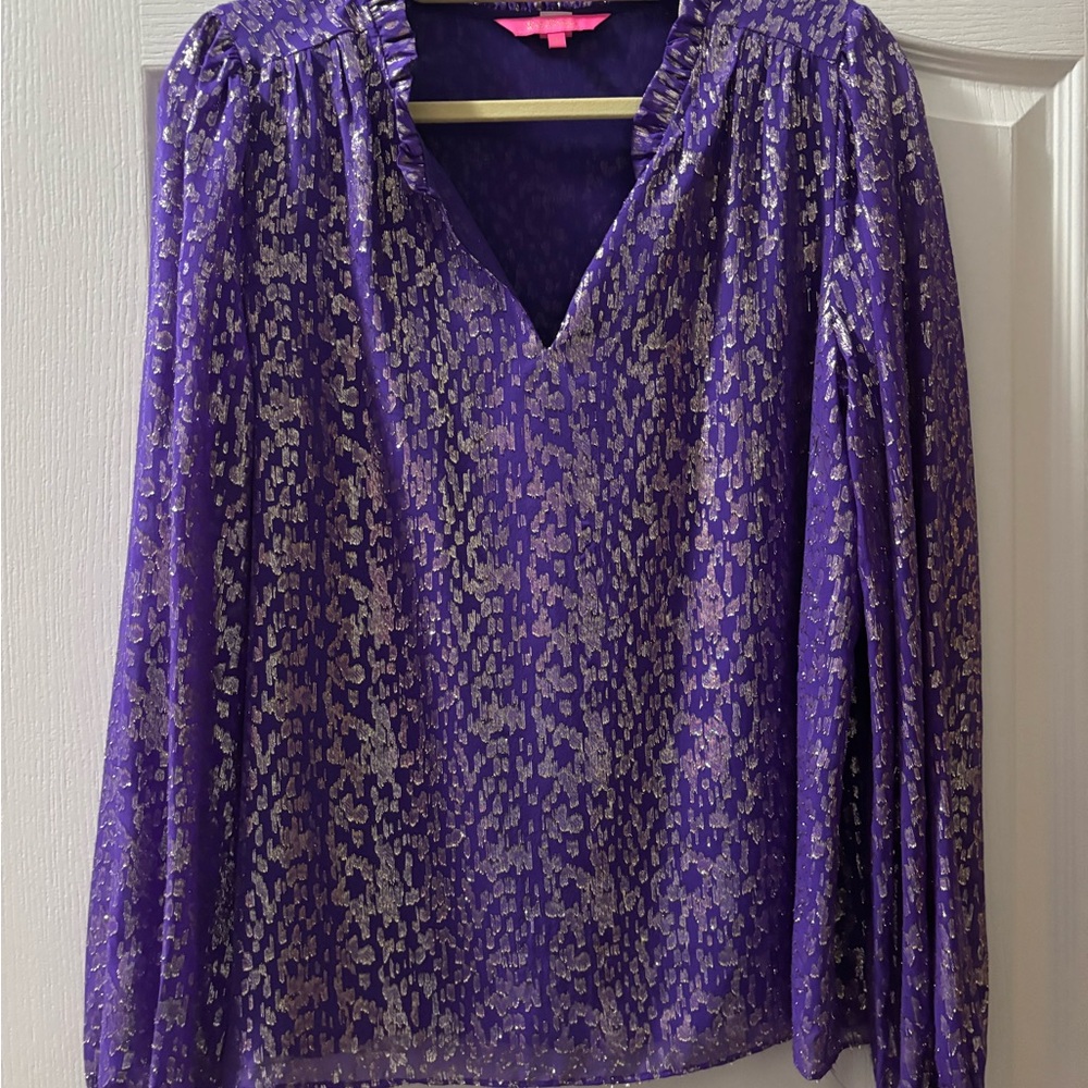 Lilly Pulitzer Silk Clip Women's Top
